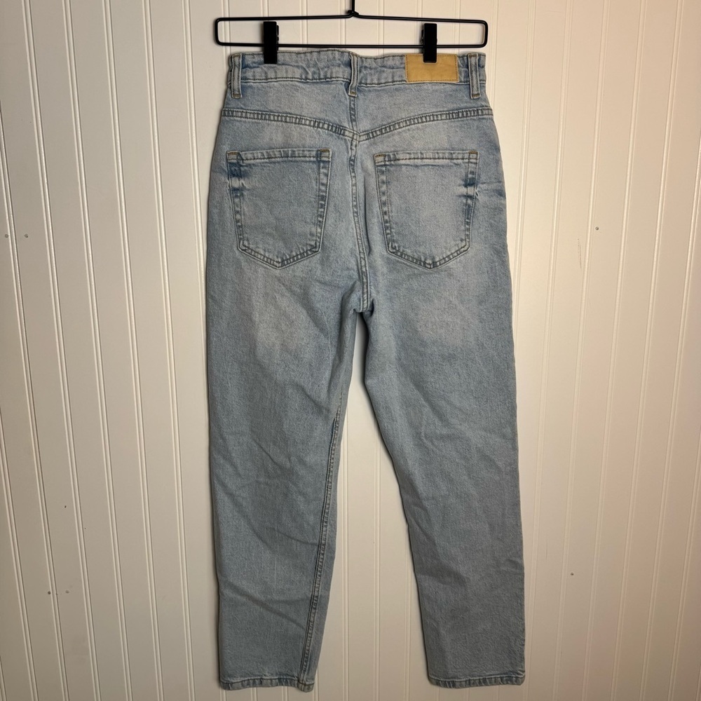 ZARA Light Wash High-Waisted Straight Denim Jeans Women’s Size 6 - Picture 5 of 12
